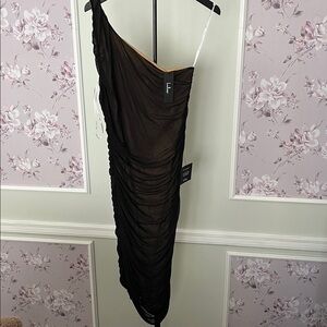 Lulu's Black One-Shoulder Dress